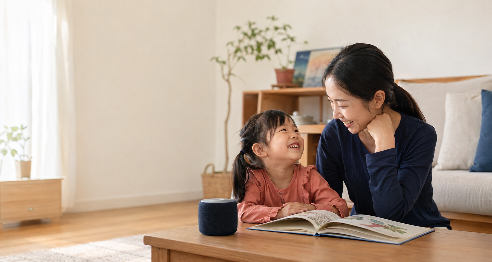 Mẹ và con cùng nghe tiếng Anh tại nhà trong không khí vui vẻ